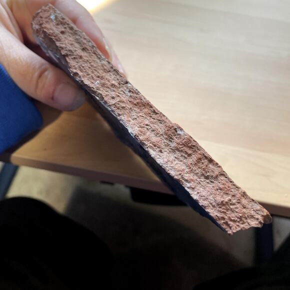 Evergreen by moonlight ART  original 6 x 3.5 inch 3/4" clay rock flat - Picture 6 of 8